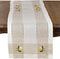 SARO LIFESTYLE Hommage Brodé Collection Table-Toppers, 15" x 70", Ivory...