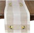 SARO LIFESTYLE Hommage Brodé Collection Table-Toppers, 15" x 70", Ivory...