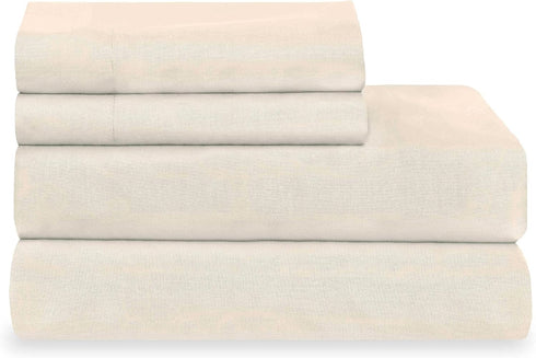 Martex 225 Thread Count Cotton Rich Solid Brushed Cotton Blend Super Soft Finish Easy Care Machine Washable Wrinkle Resistant Bedroom Guest Room 2...