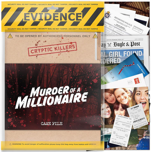 Cryptic Killers Unsolved murder mystery game - Cold Case File Investigation - Detective clues/evidence - Solve The crime - for individuals, date n...