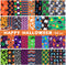 32 Pieces 10 x 10 Inches Halloween Fabric Holiday Quilting Fabric Halloween Fat Quarters Printed Fabric Sewing Craft Fabric Bat Pumpkin Ghost Skul...
