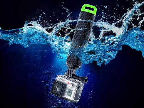 Waterproof Floating Hand Grip Compatible with GoPro Hero 12 11 10 9 8 7 6 5 4 3+ 2 1 Session Black Silver Camera Handler & Handle Mount Accessorie...