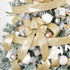 MEEDEE Champagne Gold Ribbon Gold Wired Ribbon 2.5 Inch Metallic Ribbon by 25 Yards Gold Glitter Ribbon for Christmas Tree Champagne Christmas Rib...