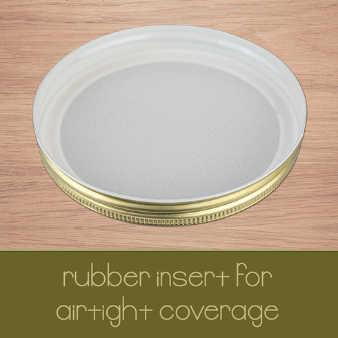 Kitchentoolz 110-400 Mason Jar Lids 2-Pack – ONLY Fits Kitchentoolz 1 Gallon & Half Gallon Wide Mouth Jars – Not for Standard Mason Jars...