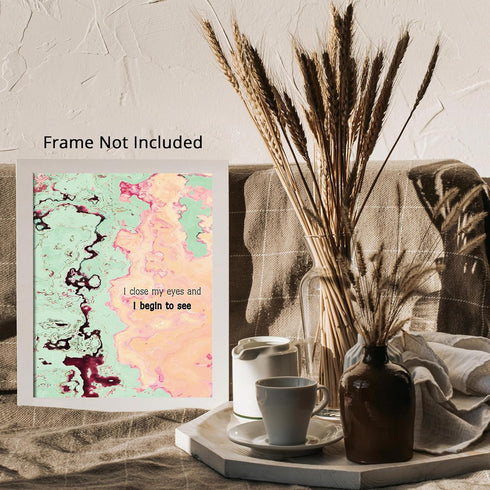 Posterizer 1 pcs-Funky Colorful Patel Hippy Poster-Quotes and Poems-Gift For Buddhism Meditation philosophy Fans- unframed wall art...