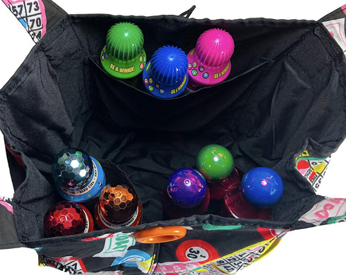 Fashionable Quilted Bingo Bag w/ One Large and Three Small Interior Pockets...