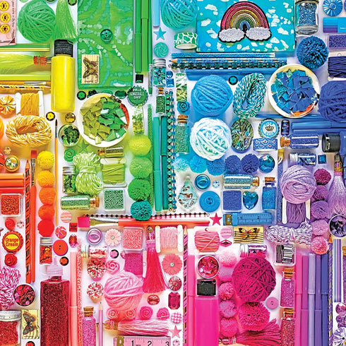 RoseArt - Rose - Insta Rainbow Crafter's Stash - 1000 Piece Jigsaw Puzzle for Adults...