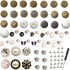 40 Sets Button Pins for Loose Jeans,17 mm and 21mm No Sew and No Tools Instant Replacement Snap Tack Pant Button,Reusable and Adjustable Metal Pan...