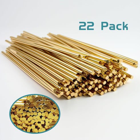 YETJJET 22 rods 14 inch Brass Brazing Rod Brass Welding Rod for Brazing Copper Steel Copper Nickel, Brass Solder...