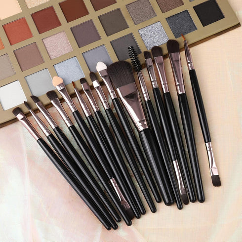 UCANBE Nude Eyeshadow Palette + 15 PCS Makeup Brushes Set, 40 Color Matte Shimmer Glitter Eye Shadow, Neutral Black Dark Grey Smoky Make Up Pallet...