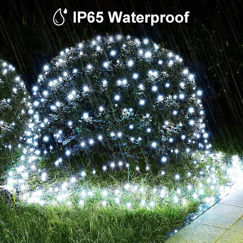 echosari Solar Net Lights Outdoor, 100 LED 5Ft x 5Ft Bush Net Light Outdoor Mesh Lights Auto On/Off 8 Modes for Tree Fence Wall Roof Backyard Bush...