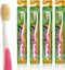 MOUTHWATCHERS Dr Plotkas Extra Soft Kids Toothbrushes Manual Flossing Toothbrushes | Ultra Clean Nano Toothbrushes | 4 Pack - Pink Childrens Tooth...