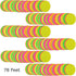 Midnight Glo Neon Paper Garland Circle Dots Hanging Decorations for Birthday Party Wedding Decorations Black Light Reactive UV Glow Party 78ft(6 P...