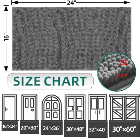 Mud Mats for Dogs Large Soft Microfiber Dog Mat for Muddy Paws Absorbent Dog Door Mat with Non Slip Backing Dog Rugs for Muddy Paws Quick Dry Mud ...