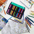 YOUSHARES 54 Slots Pencil Sleeve - Standard 3 Ring Binder Designed Pencil Page Compatible with 216 Slots Pencil Case for Watercolor Pencil, Gel Pe...
