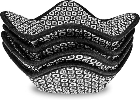 Sheff Microwave Bowl Cozy Huggers Set of 4 – Durable and Reliable – for Hot and Cold Bowls, Plates and Dishes Bowl Holder for Microwave – Bowl Coz...