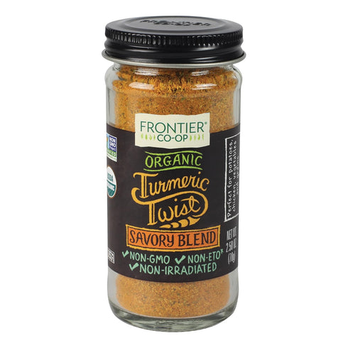 Frontier Organic Turmeric Twist | Savory Blend | Certified Organic | 2.5 oz....