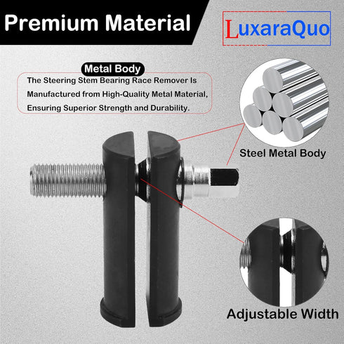 Motorcycle Bearing Puller - Steering Wheel Puller - Neck Bearing Race Remover Tool - for 1-1/8in to 2-5/8in ID Races - for All Motorcycle and Car...