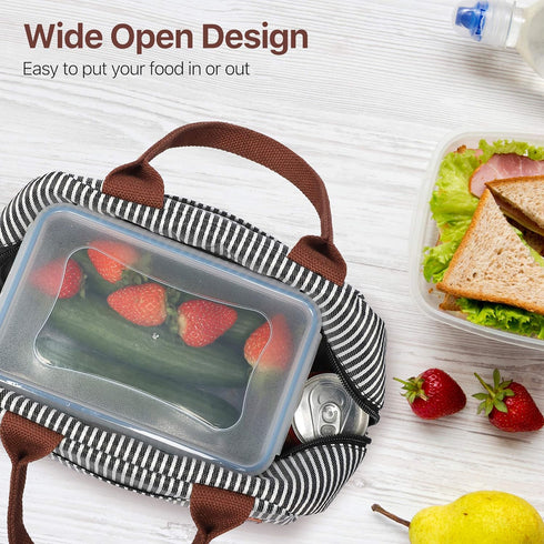 Bagseri Insulated Lunch Bag Women - Lunch Bag for Women Men Reusable Lunch Box Leakproof Thermal Cooler Sack Food Handbags Case High Capacity for ...