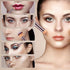 HEYMKGO Makeup Brushes 15PCS Champagne Gold Professional Makeup Brush Set Foundation Brush Blending Powder Blush Concealer Eye Make Up Brush with ...