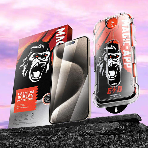 Magic-APP IPhone 15 pro Max Screen Protector,9H Hardness, HD Clear Tempered Glass, Auto Dust-Elimination, Bubble Free, Full Coverage, Easy Install...