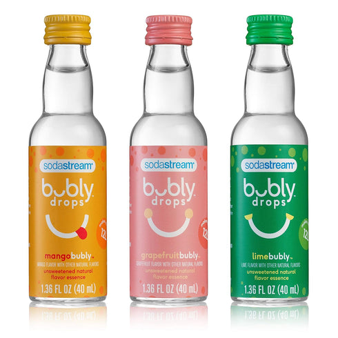 sodastream, bubly Drops 3 Flavor Pack, Tropical Thrill Variety, 4 Fl Oz...