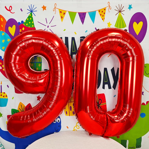 40 inch red big number 9 birthday party decoration foil polyester film balloons anniversary party wedding for girls and boys digit 9...