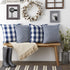 DII Decorative Square Throw Pillow Cover Collection Cotton, Machine Washable, Hidden Zipper, 18x18, Navy Gingham, 4 Piece...