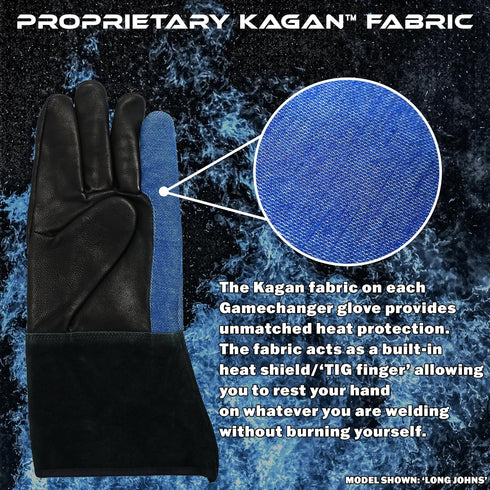 BLUE DEMON Gamechangers Long Johns Welding Gloves (Large), Black...