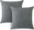 OTOSTAR Linen Throw Pillow Covers Set of 2 Decorative Square Pillowcases Cushion Covers 28x28 Inch for Home Decor Sofa Bedroom Car 70 x 70 CM Dark...