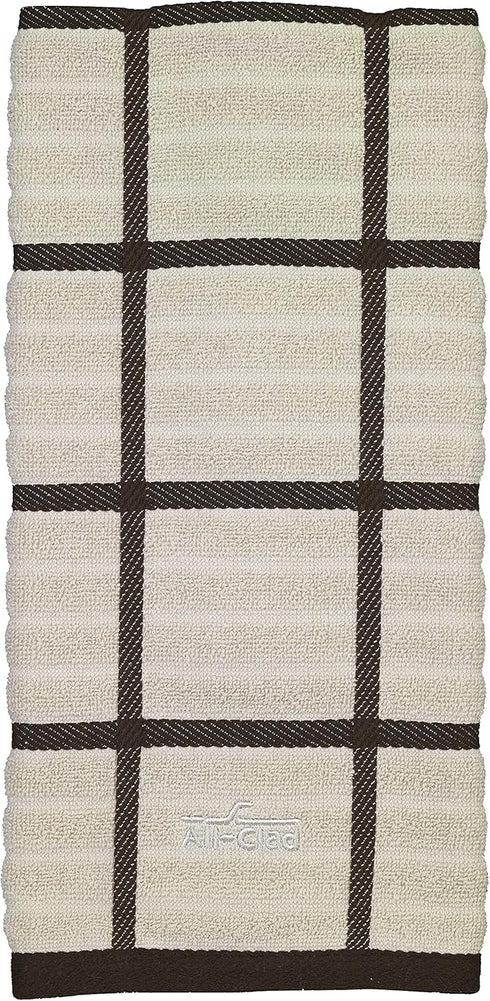 All-Clad Checked Kitchen Towel: Highly Absorbent, Super Soft Long Lasting - 100% Cotton, 17"x30" Tea Towel for Cleaning & Drying Dishes, Pans, Gla...