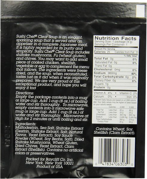 Sushi Chef Clear Soup, 0.33-Ounce Packages (Pack of 12)...
