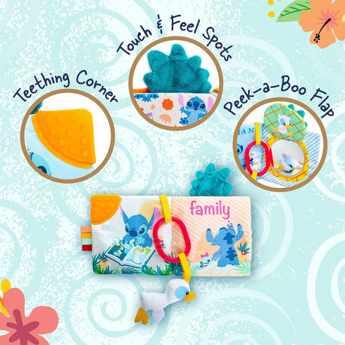 KIDS PREFERRED Disney Baby Lilo & Stitch Soft Book: Stitch ON-The-GO Soft Book, Blue Medium...