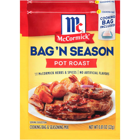 McCormick Bag 'n Season Pot Roast Cooking Bag & Seasoning Mix, 0.81 oz (Pack of 6)...