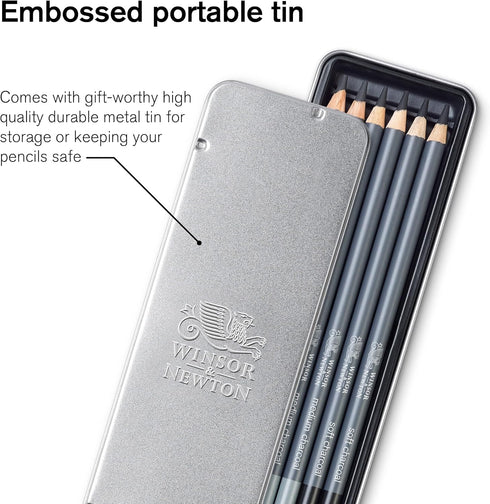 Winsor & Newton Studio Collection, 6 Count, Charcoal Pencils...