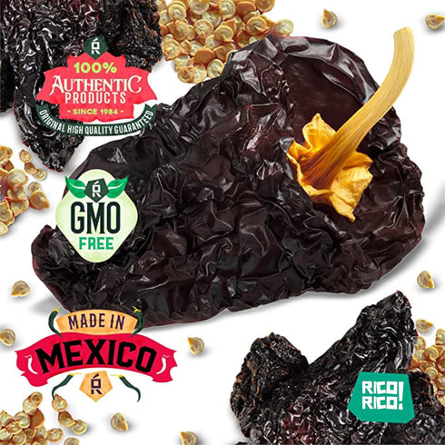 Dried Chile Peppers Bundle (12 oz Total) - Ancho, Guajillo and Arbol Chiles - The Spicy Trio - Great For Mexican Recipes - In Resealable Bags by R...