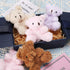 Threan 8 Pcs Mini Plush Bears 4'' Small Bear Bulk Stuffed Animal Toys Tiny Soft Bear Doll Present Stuffers for Keychain Baby Shower Party Favors S...