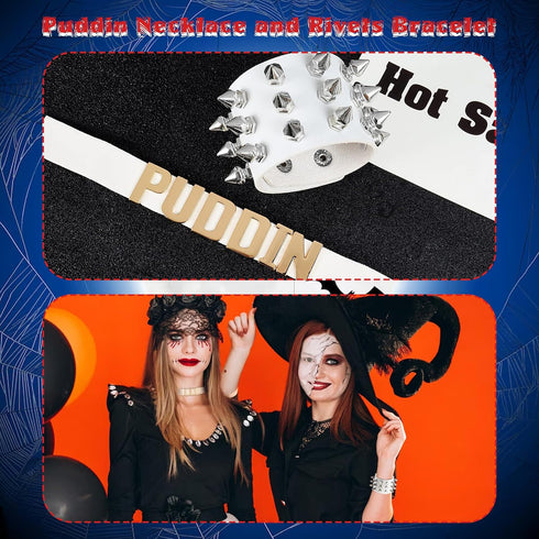 choice of all Quinn Puddin Choker Bracelet Set Halloween Cosplay Accessories for Women Punk Leather Collar Necklace Gothic Jewelry Gifts for Girls...
