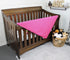 Top Tots Baby Blanket - Hot Pink on White Roses...