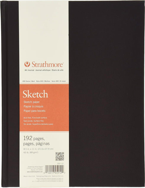 Strathmore 297-12 400 Series Hardbound Art Journal Sketch, 8.5"x11", 96 Sheets...