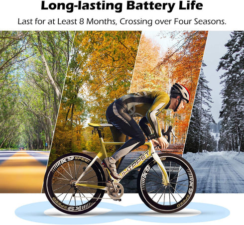 PRUNUS Bike Speedometer and Odometer Wireless Waterproof Bicycle Computer with Touch Sensor Switch, Big Digital LCD Screen, Automatic Wake-up for ...