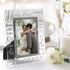 Malden International Designs Mirrored Glass With Silver Metal Inner Border Mr. and Mrs. Picture Frame, 4x6, Silver...