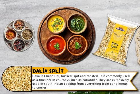 Rani Daliya Split (Roasted Split Chickpeas Dalia) 7oz (200g) ~ All Natural | Vegan | Indian Origin...