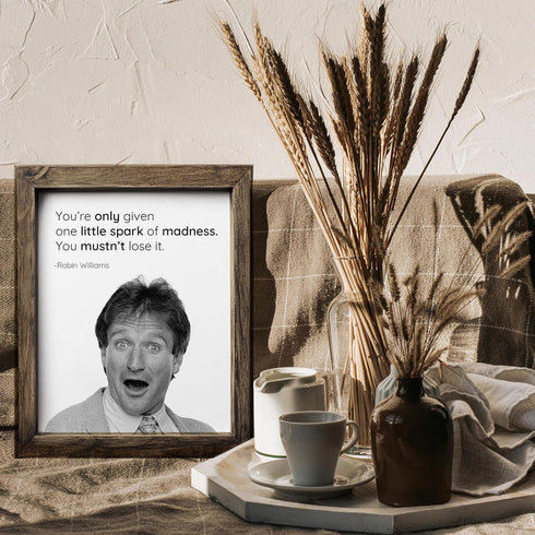 Posterizer 1 pcs-Robin Williams inspiring quote-Movie & Cinema Art-Quotes and Poems-Gift for movie lovers-Decor for Home & Office- UNFRAMED Wall A...