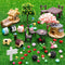 Skylety 64 Pieces Miniature Garden Accessories Mini Animals Miniature Ornament Kit Animal Figurines Animals Miniature Micro Landscape Accessories ...
