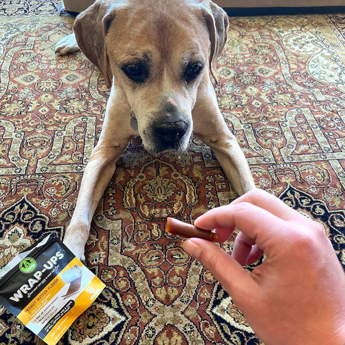 Wrap-Ups: Pill Wrapper - Peanut Butter - 30 Servings Bag, Dogs & Cats, Pet Treat Hides Any Size Pills, All Natural Limited Ingredients, USA...