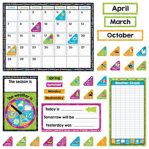 Color Harmony Calendar Bulletin Board Set...