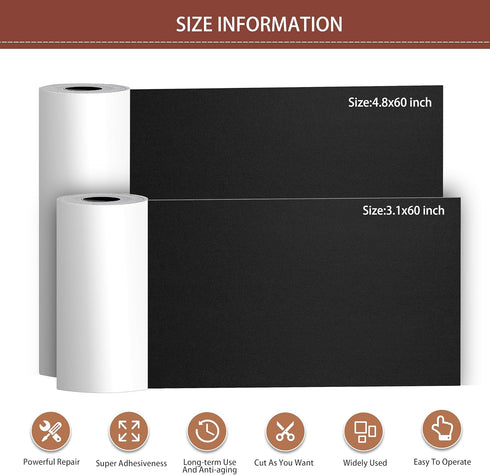 Leather Repair Patch Tape Kit, Self Adhesive Leather Repair for Furniture, Couch, Sofa, Car Seats,Office Chair,Vinyl Repair Kit.4.8inx60in,Black...