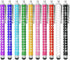 Eco-Fused 10 Pack Bling Metal Stylus Pens - Universal - Compatible with All Capacitive Touchscreen Devices - for iPad, iPhone, Samsung Phones and ...