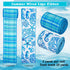 Whaline 2 Rolls Summer Wired Edge Ribbon 2.5 Inch Seahorse Starfish Coral Craft Ribbon Blue Ocean Sea Fabric Ribbon for Bow Wreath Craft Gift Wrap...